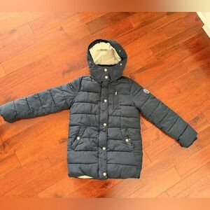 Abercrombie Kids Dark Blue Hooded Puffer Coat
